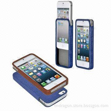 Vertical inserted leather cases for iPhone 5, OEM brands are welcome